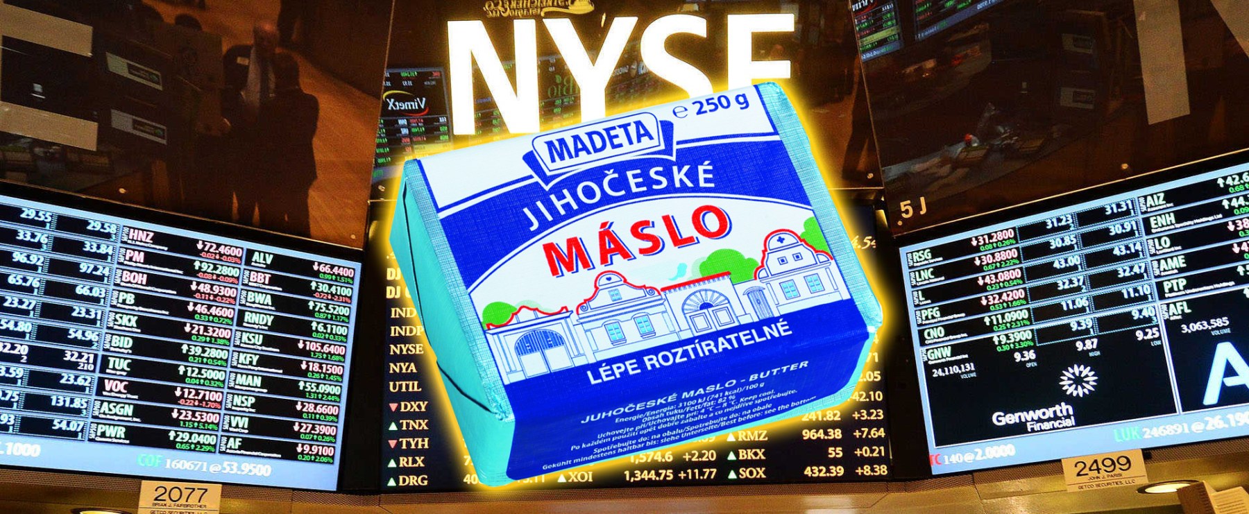 Newyorská burza začne od pondělí obchodovat s českým máslem!