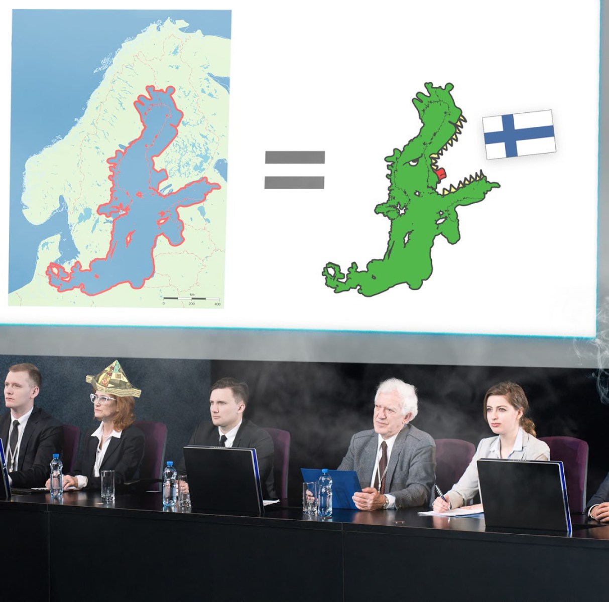 Zhulení geografové varují: Baltské moře je ve skutečnosti obrovský krokodýl, který chce sežrat Finsko!