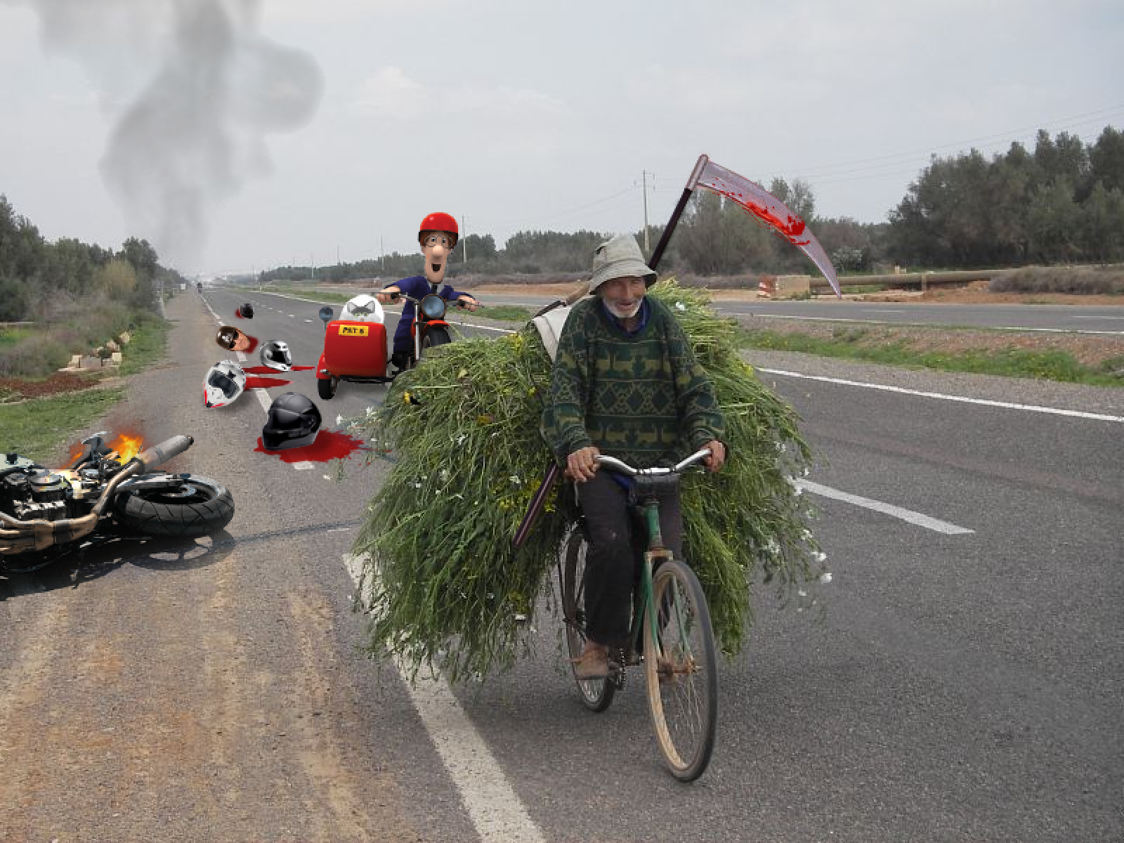 Český venkov ohrožuje gang bezhlavých motorkářů!