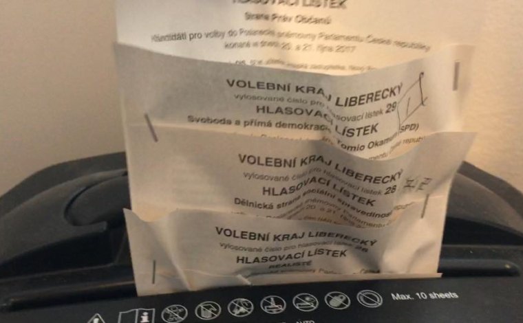 Volební urny budou nově dle nařízení GDPR vybaveny skartovačkou