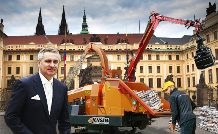 Pražský Hrad pořídil drtičku dřeva, skartovačky už kapacitně nestačí